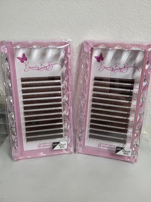 Dark Brown, 0.03, D curl